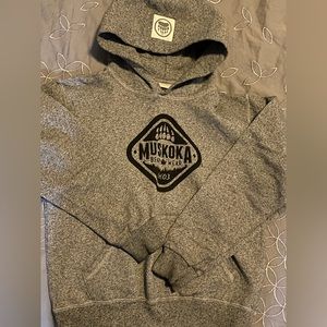 Grey Muskoka Bear Wear Hoodie, youth XLG (10-12yrs)